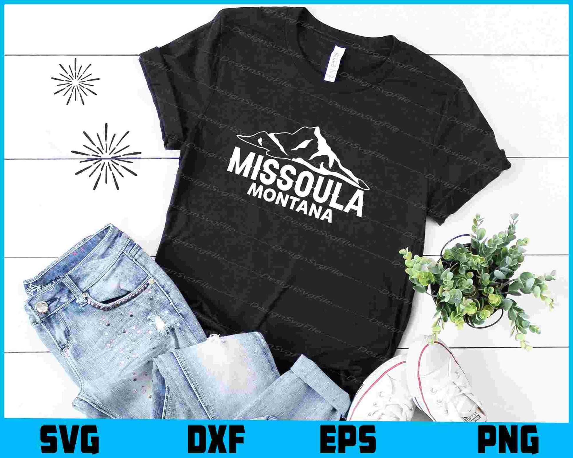 Missoula Montana SVG PNG Sublimation File  - Premium Cutting Files in SVG, PNG & EPS Formats - Premium SVG Cutting Files for Crafts