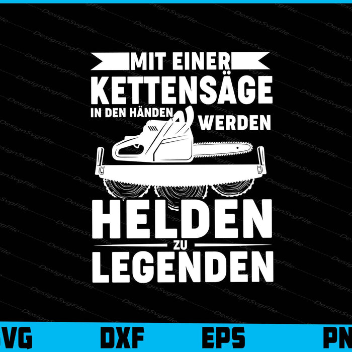 Mit Einer Kettensäge In Den Händen Werden