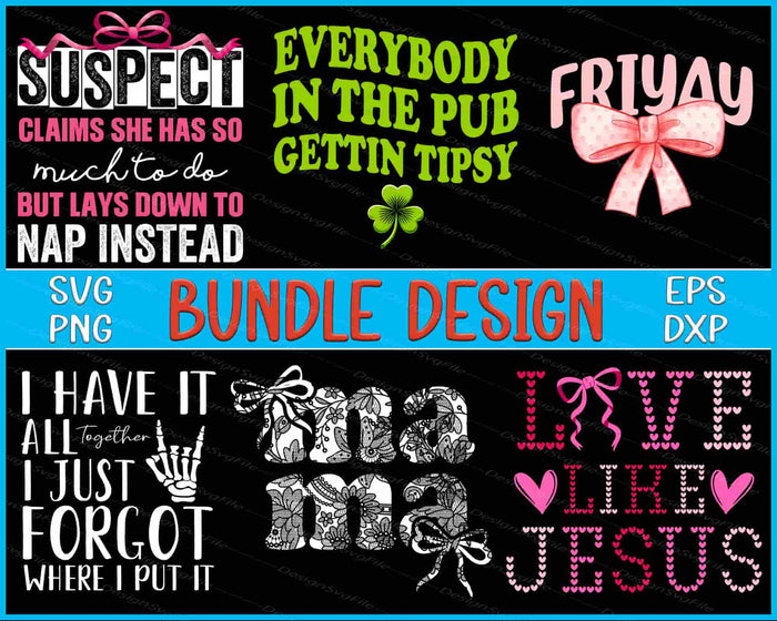 Collection of humorous and decorative text designs with various fonts and colors on a black background.