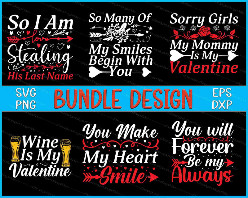 Mommy Bundle SVG Valentines Day PNG
