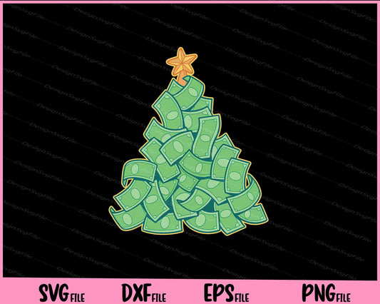 Money Christmas Tree Svg Cutting Printable Files  - Premium Cutting Files in SVG, PNG & EPS Formats - Premium SVG Cutting Files for Crafts