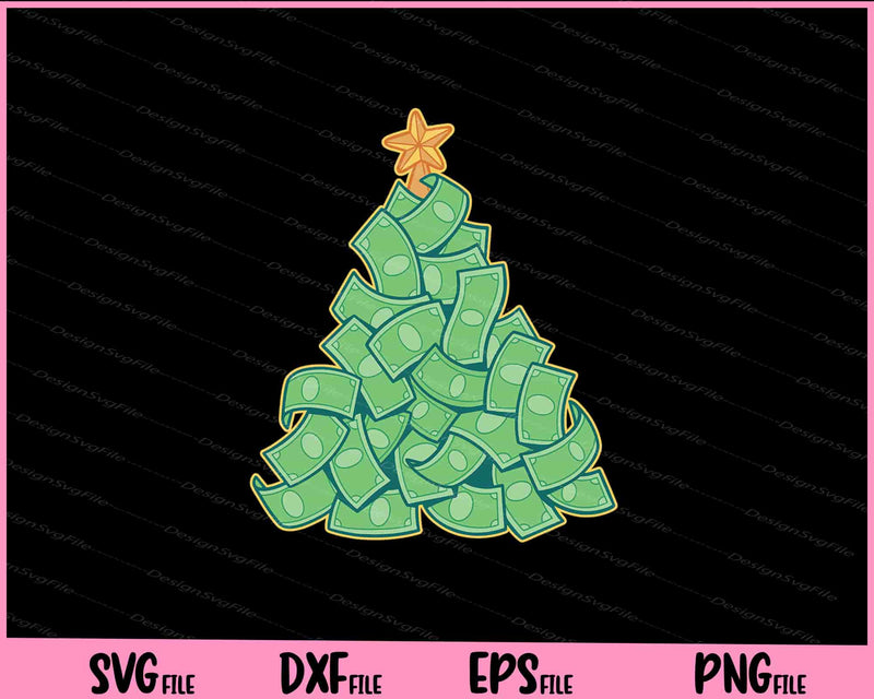 Money Christmas Tree svg