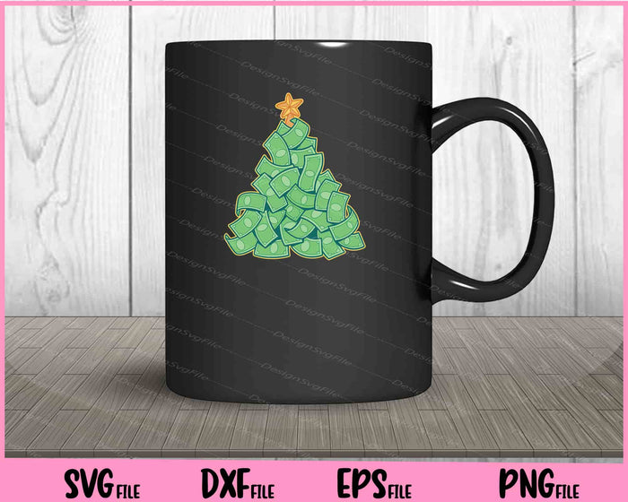 Money Christmas Tree Svg Cutting Printable Files  - Premium Cutting Files in SVG, PNG & EPS Formats - Premium SVG Cutting Files for Crafts
