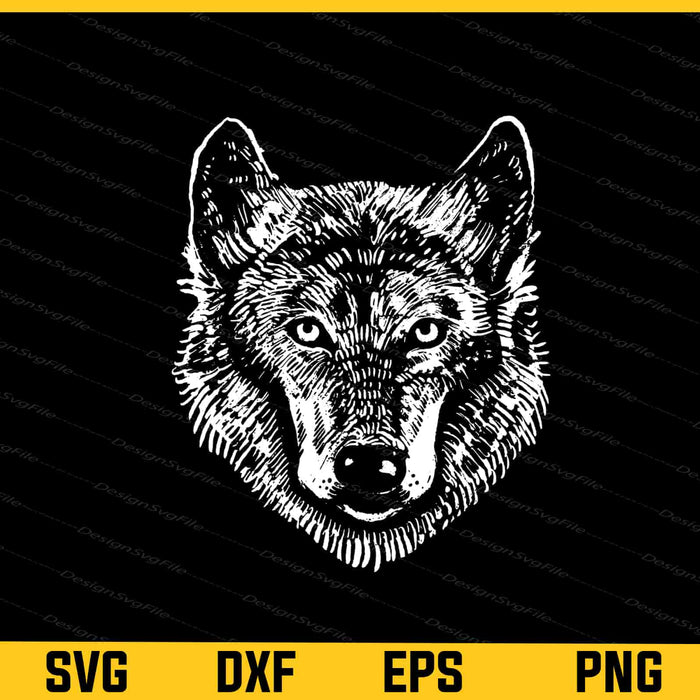 Monochrome Wolf Funny Svg Cutting Printable File  - Premium Cutting Files in SVG, PNG & EPS Formats - Premium SVG Cutting Files for Crafts