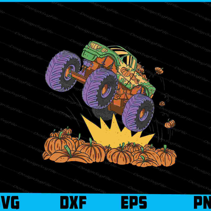 Monster Truck Pumpkin Halloween