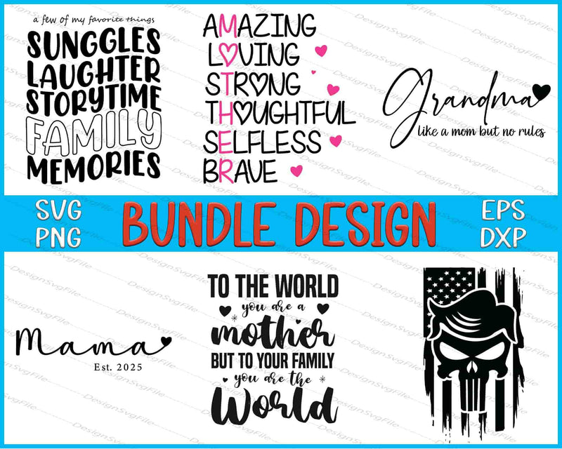 Mother Day Bundle SVG, American Flag SVG Trump skull PNG