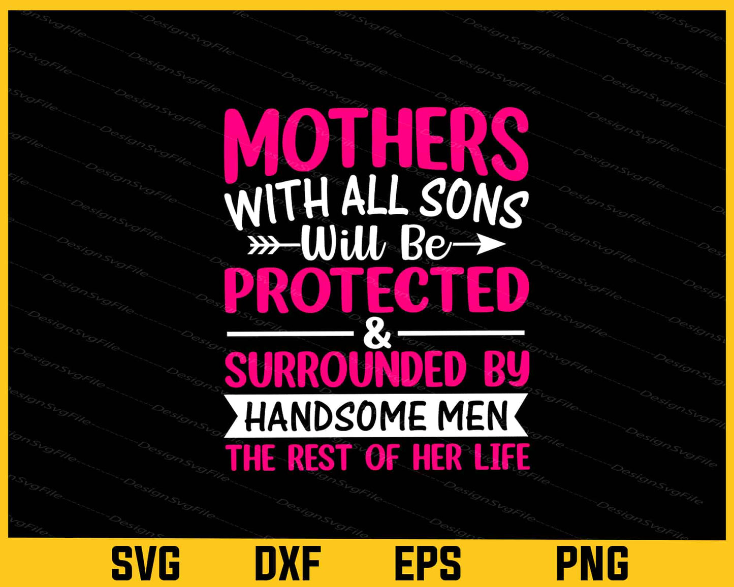 Mother With All Son Will Be Protected Svg Cutting Printable File  - Premium Cutting Files in SVG, PNG & EPS Formats - Premium SVG Cutting Files for Crafts