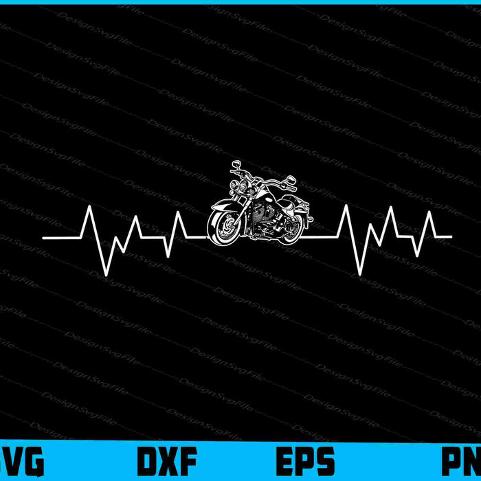Motocicleta Moto Racing Heartbeat Camiseta SVG
