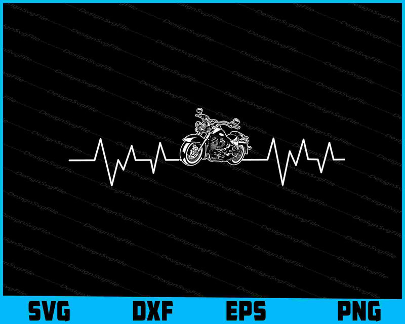 Motocicleta Moto Racing Heartbeat Camiseta SVG