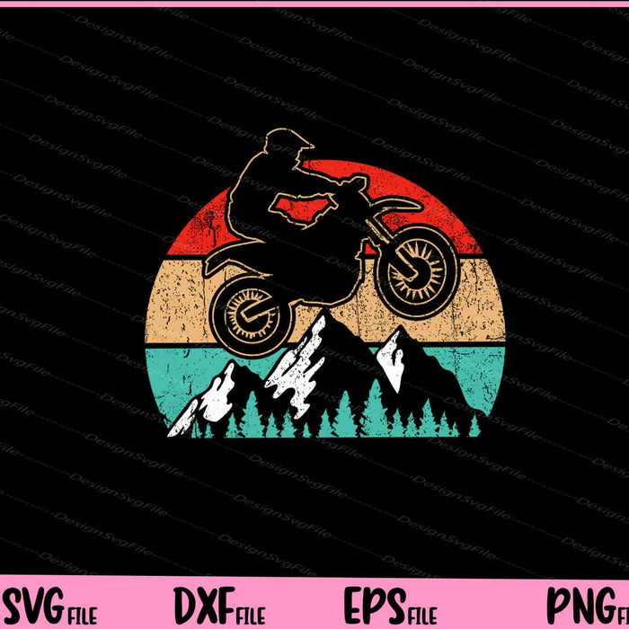 Motocross Vintage Bike Retro Svg Cutting Printable Files  - Premium Cutting Files in SVG, PNG & EPS Formats - Premium SVG Cutting Files for Crafts