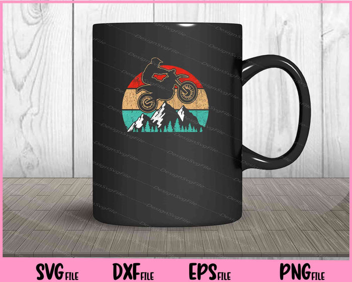 Motocross Vintage Bike Retro Svg Cutting Printable Files  - Premium Cutting Files in SVG, PNG & EPS Formats - Premium SVG Cutting Files for Crafts