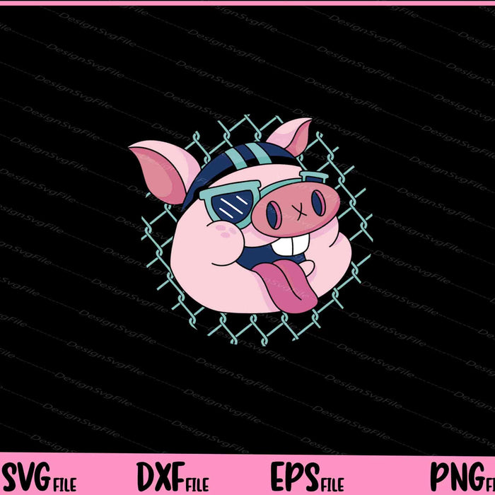 Motorcyclist Pig Funny Svg Cutting Printable Files  - Premium Cutting Files in SVG, PNG & EPS Formats - Premium SVG Cutting Files for Crafts