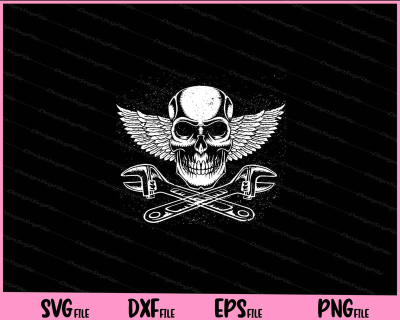 Motorhead Skull Bike Svg Cutting Printable Files  - Premium Cutting Files in SVG, PNG & EPS Formats - Premium SVG Cutting Files for Crafts