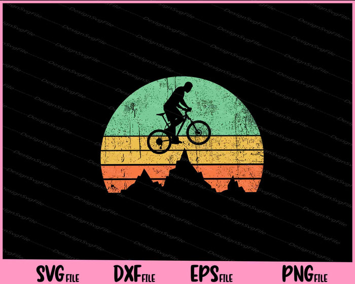 Mountain Bike Downhill Vintage MTB Svg Cutting Printable Files  - Premium Cutting Files in SVG, PNG & EPS Formats - Premium SVG Cutting Files for Crafts