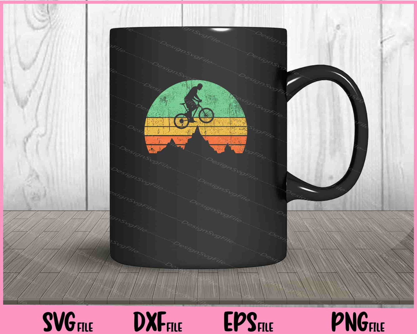 Mountain Bike Downhill Vintage MTB Svg Cutting Printable Files  - Premium Cutting Files in SVG, PNG & EPS Formats - Premium SVG Cutting Files for Crafts