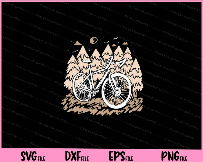 Mountain Bike Forest Svg Cutting Printable Files  - Premium Cutting Files in SVG, PNG & EPS Formats - Premium SVG Cutting Files for Crafts