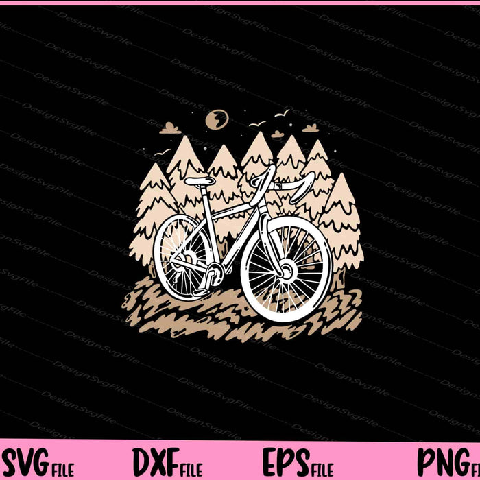 Mountain Bike Forest Svg Cutting Printable Files  - Premium Cutting Files in SVG, PNG & EPS Formats - Premium SVG Cutting Files for Crafts