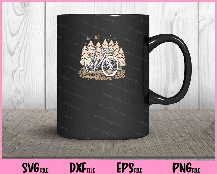 Mountain Bike Forest Svg Cutting Printable Files  - Premium Cutting Files in SVG, PNG & EPS Formats - Premium SVG Cutting Files for Crafts