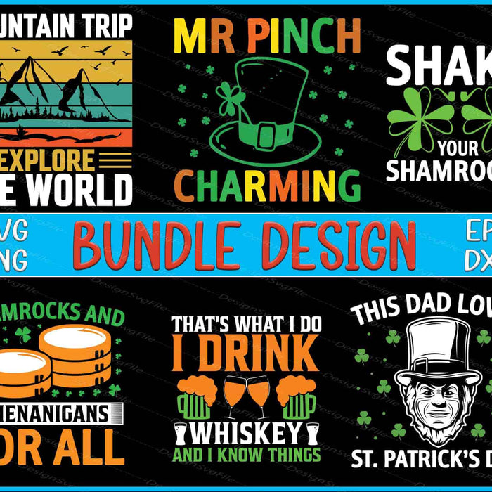 Mountain Bundle SVG St Patrick's Day PNG