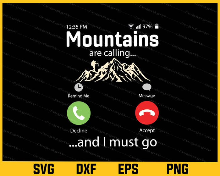 Mountains Bundle SVG Hiking PNG