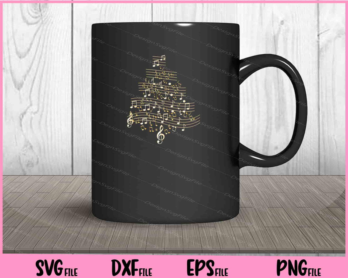 Music Christmas Tree Svg Cutting Printable Files  - Premium Cutting Files in SVG, PNG & EPS Formats - Premium SVG Cutting Files for Crafts