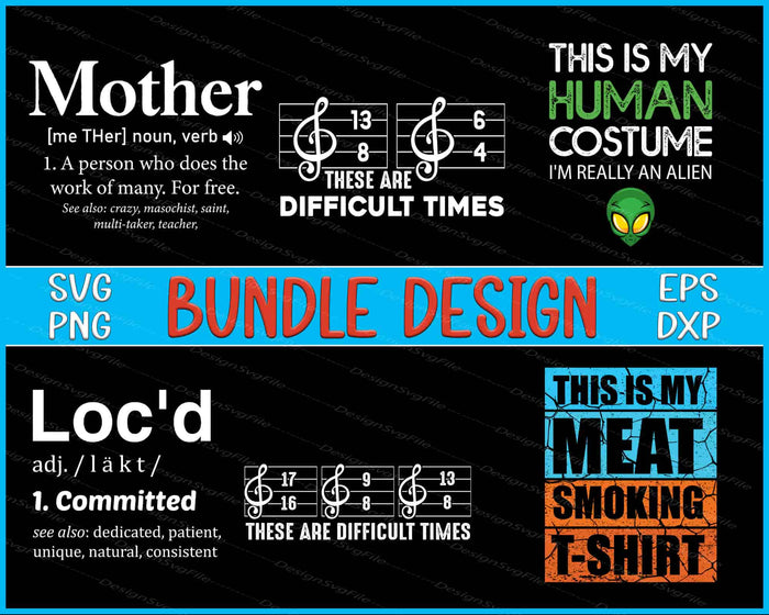 Music Day Bundle SVG, Smoking PNG Mother