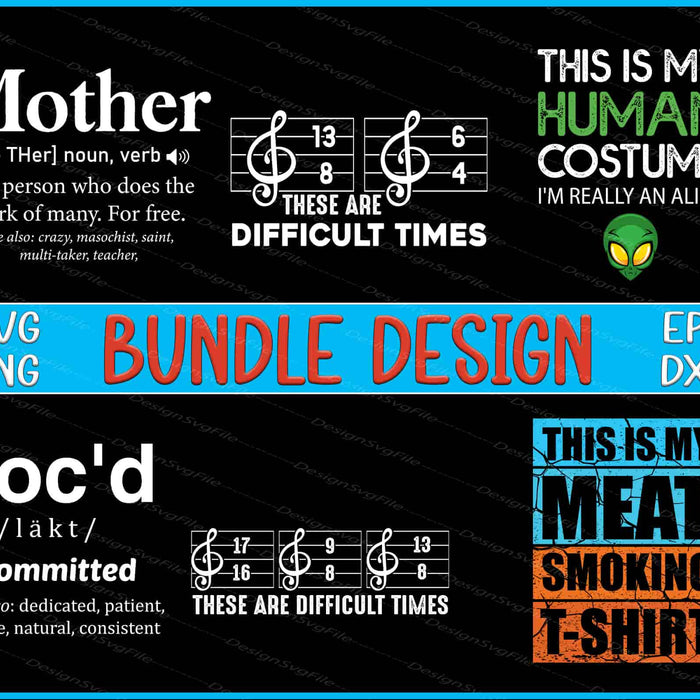 Music Day Bundle SVG, Smoking PNG Mother