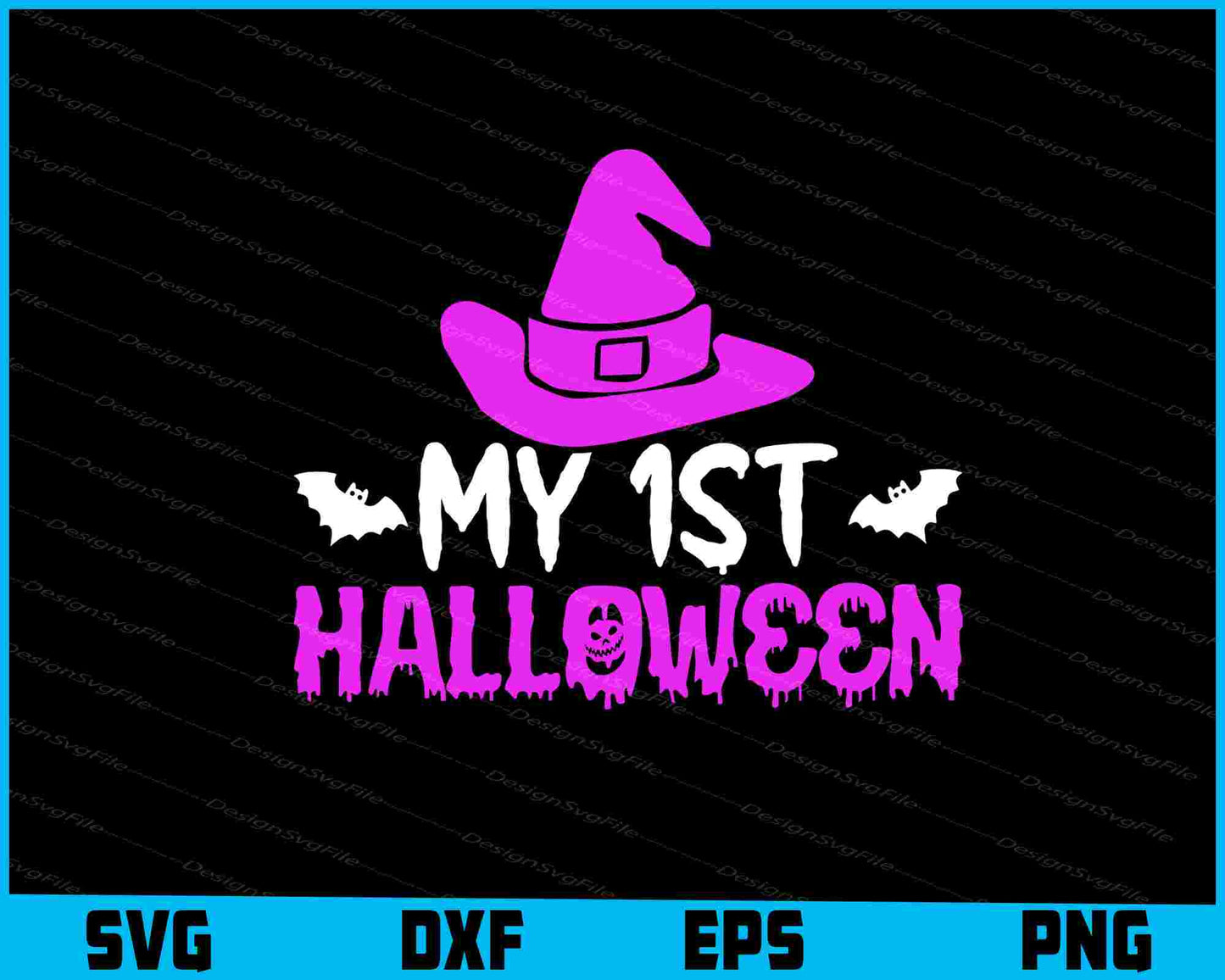 My 1st Halloween SVG PNG Design Printable File  - Premium Cutting Files in SVG, PNG & EPS Formats - Premium SVG Cutting Files for Crafts