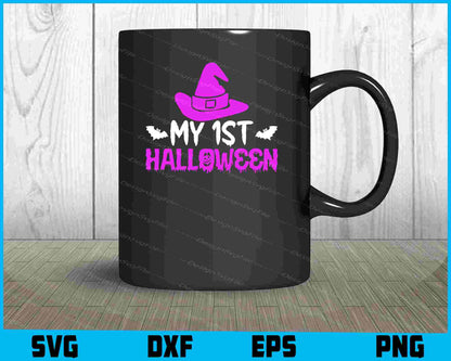 My 1st Halloween SVG PNG Design Printable File  - Premium Cutting Files in SVG, PNG & EPS Formats - Premium SVG Cutting Files for Crafts