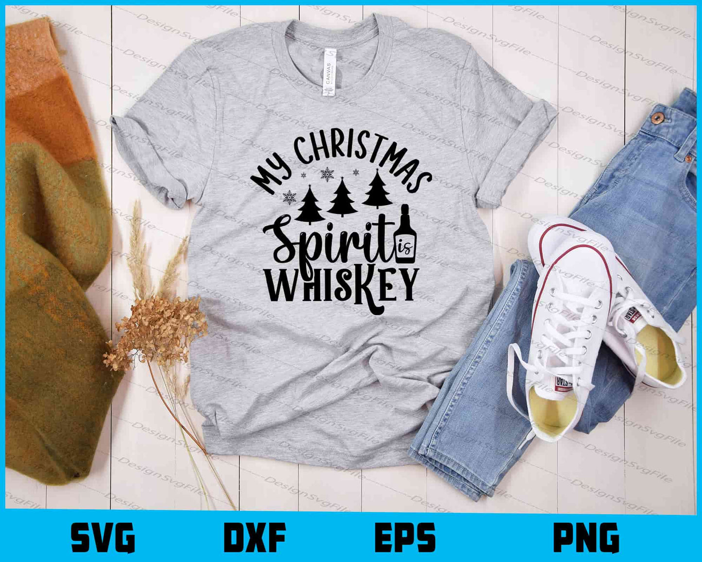 My Christmas Spirit Is Whiskey Svg Cutting Printable File  - Premium Cutting Files in SVG, PNG & EPS Formats - Premium SVG Cutting Files for Crafts