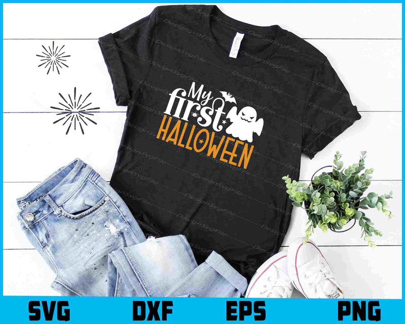 My First Halloween SVG PNG Design Printable File  - Premium Cutting Files in SVG, PNG & EPS Formats - Premium SVG Cutting Files for Crafts