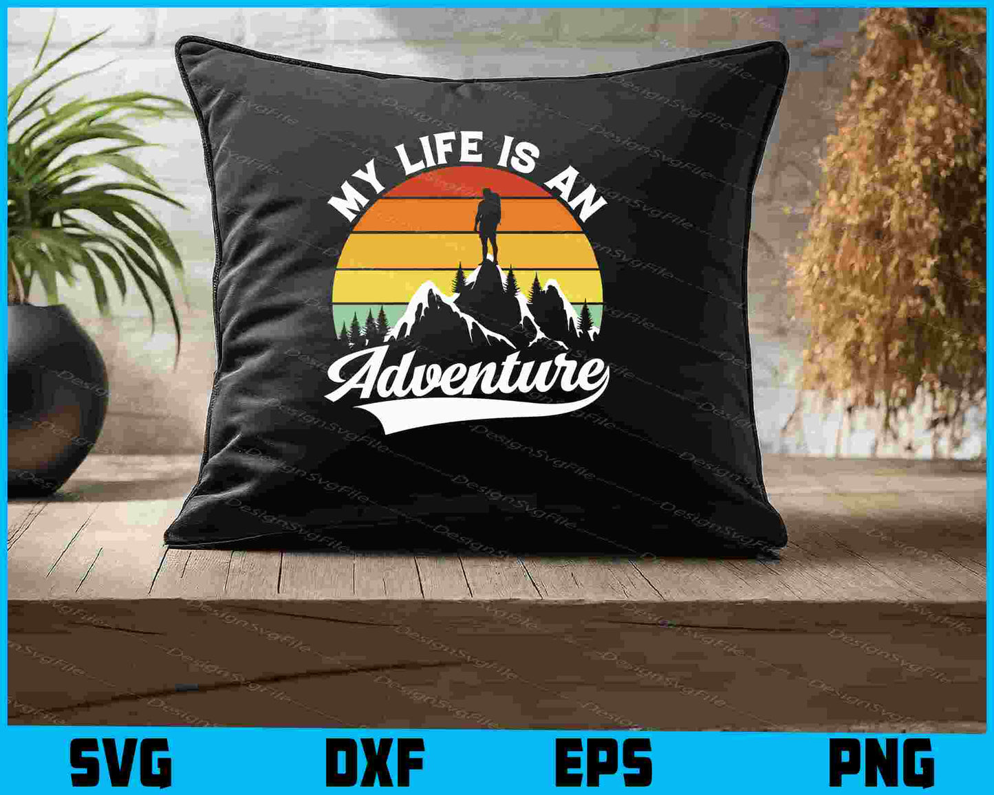 My Life An Adventure Vintage Retro SVG