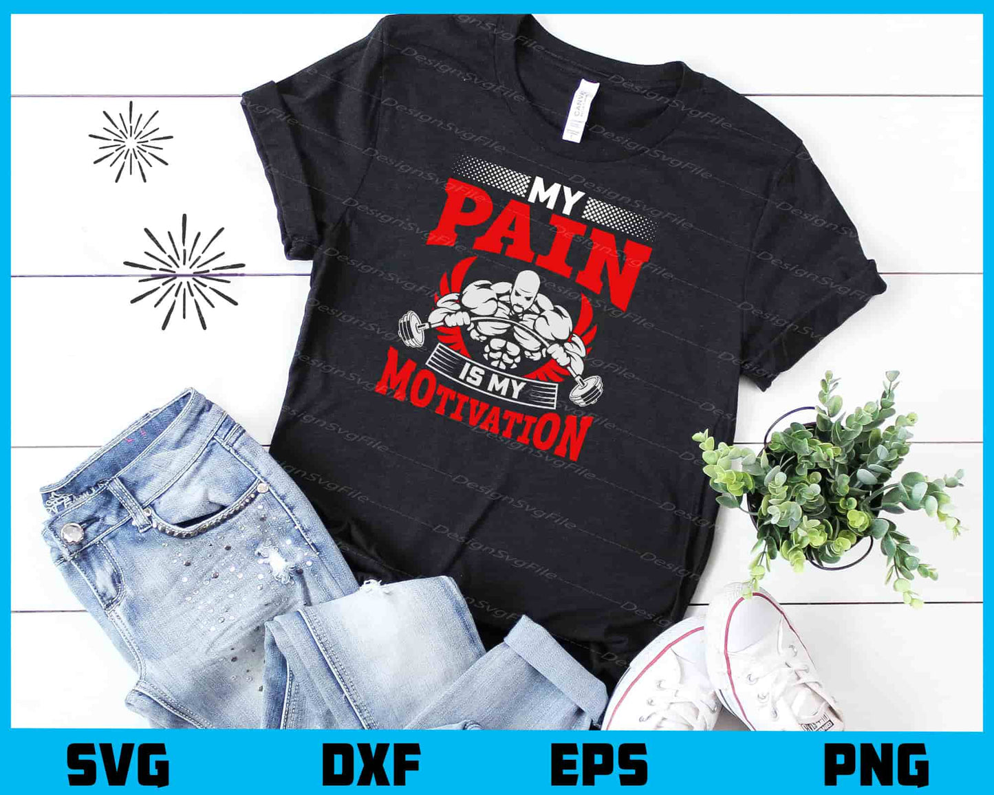 My Pain Is My Motivation GMY Svg Cutting Printable File  - Premium Cutting Files in SVG, PNG & EPS Formats - Premium SVG Cutting Files for Crafts