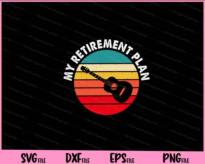 Collection of retirement-themed graphics with text and icons on a black background.
