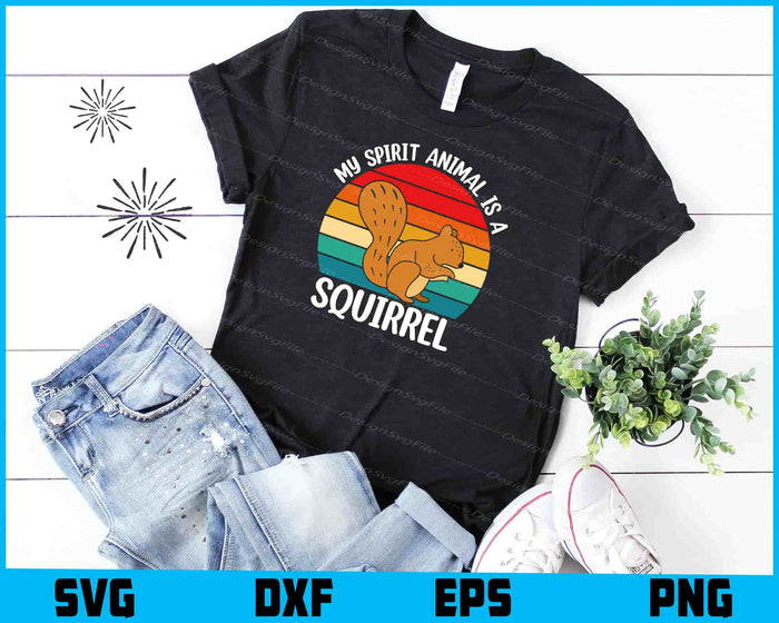 My Spirit Animal Is Squirrel Retro SVG, Animals PNG