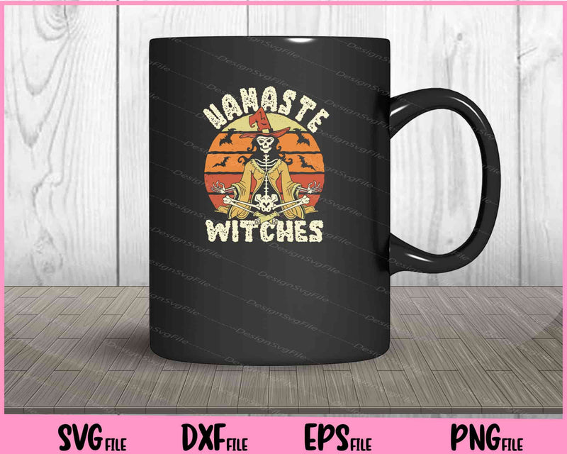 Namaste Witches skeleton Halloween mug