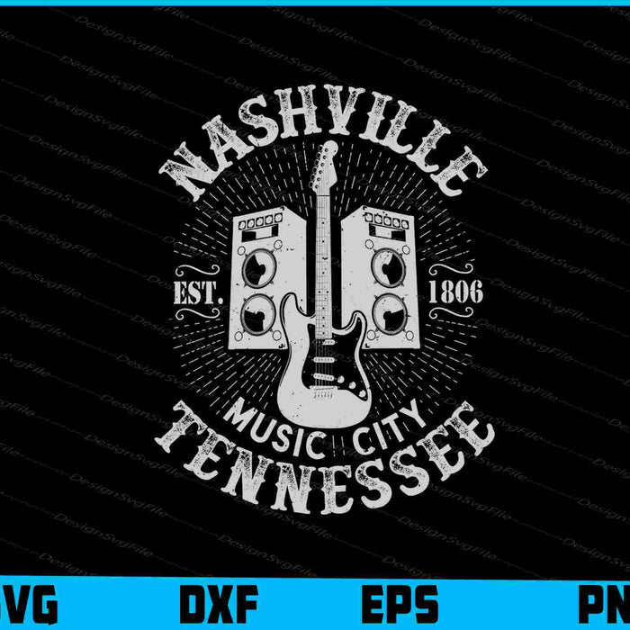 Nashville Music City USA Vintage SVG