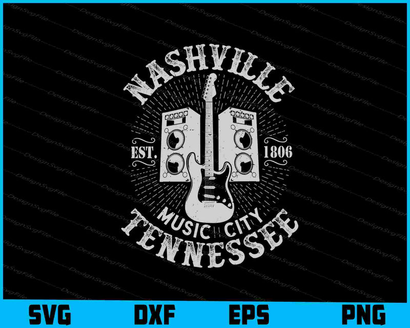 Nashville Music City USA Vintage SVG