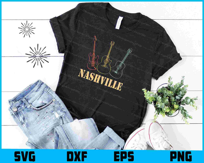 Nashville Tennessee Vintage Country Music City Souvenir SVG