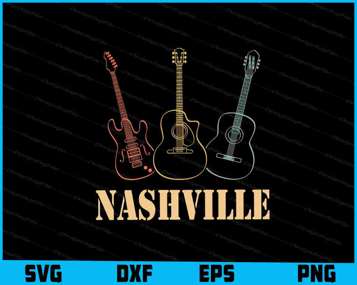 Nashville Tennessee Vintage Country Music City Souvenir SVG