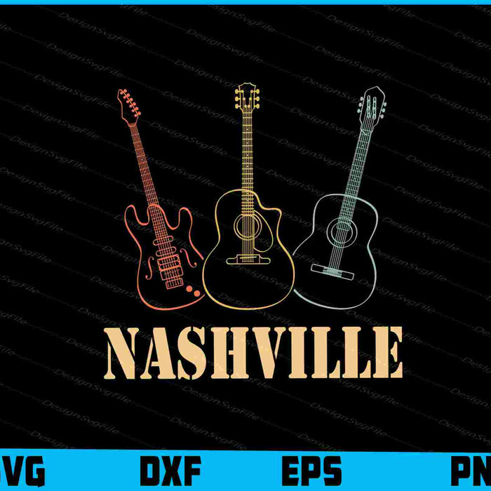 Nashville Tennessee Vintage Country Music City Souvenir SVG