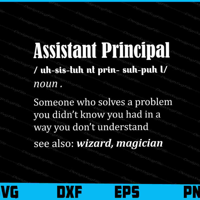 Noun Assistant Principal Definition SVG