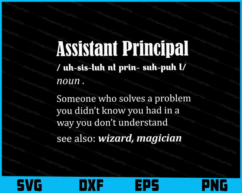 Noun Assistant Principal Definition SVG