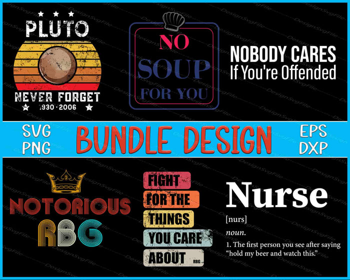 Nurse Bundle SVG, Notorious RBG PNG