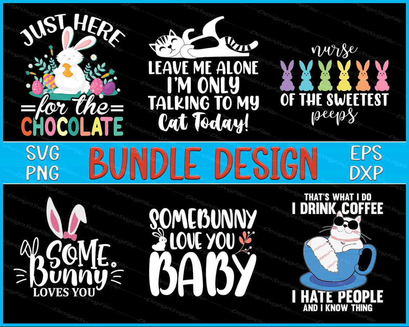 Nurse Easter Bundle SVG, Jesus SVG Cat Coffee PNG