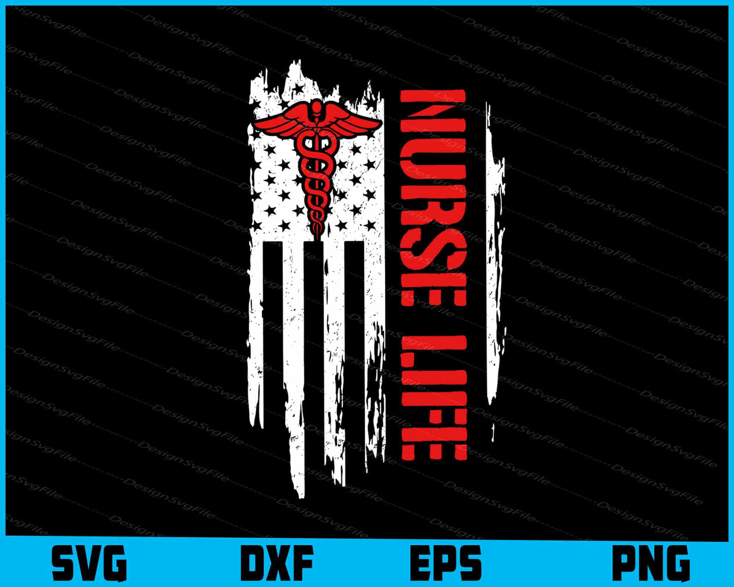 Nurse Life American Flag SVG, July 4th Graphic Shirt