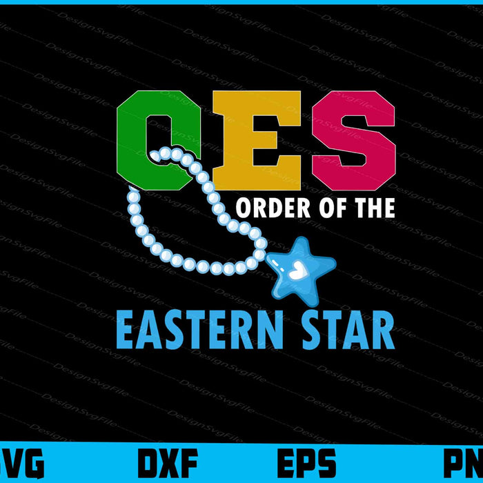 OES Star Necklace Order of the Eastern Star Mother's Day SVG