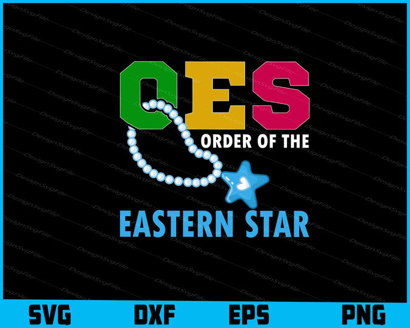 OES Star Necklace Order of the Eastern Star Mother's Day SVG