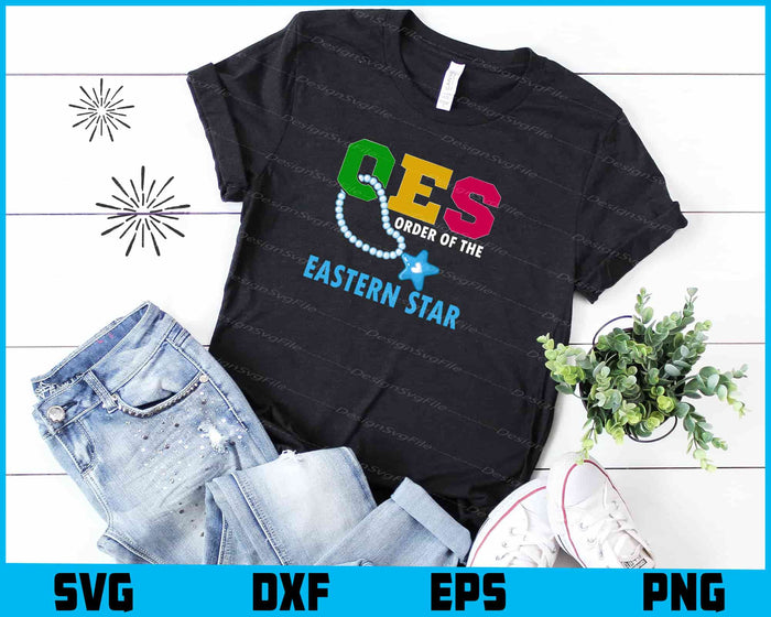 OES Star Necklace Order of the Eastern Star Mother's Day SVG