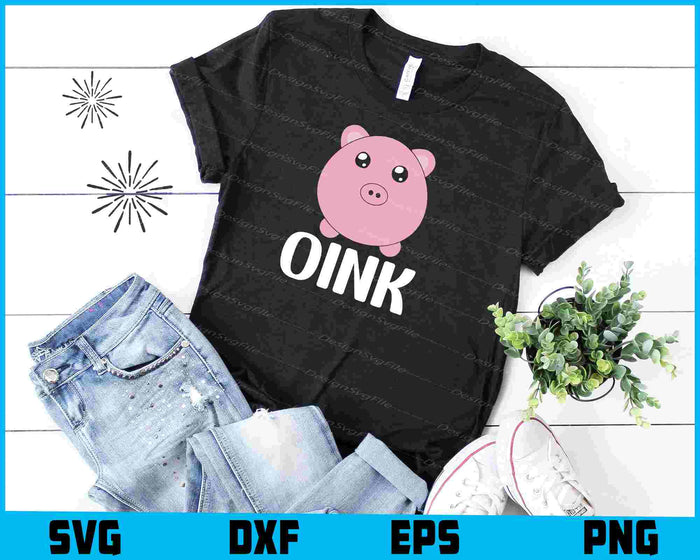OINK Pig SVG, Pig Lover PNG